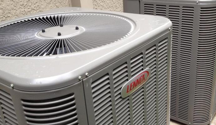 an installed air conditioner