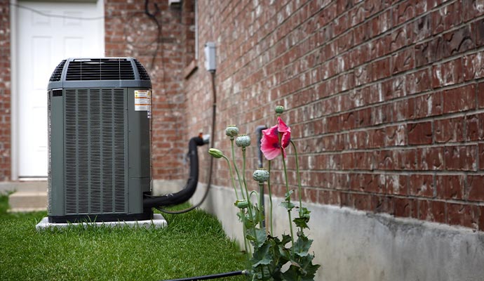 A installed HVAC system