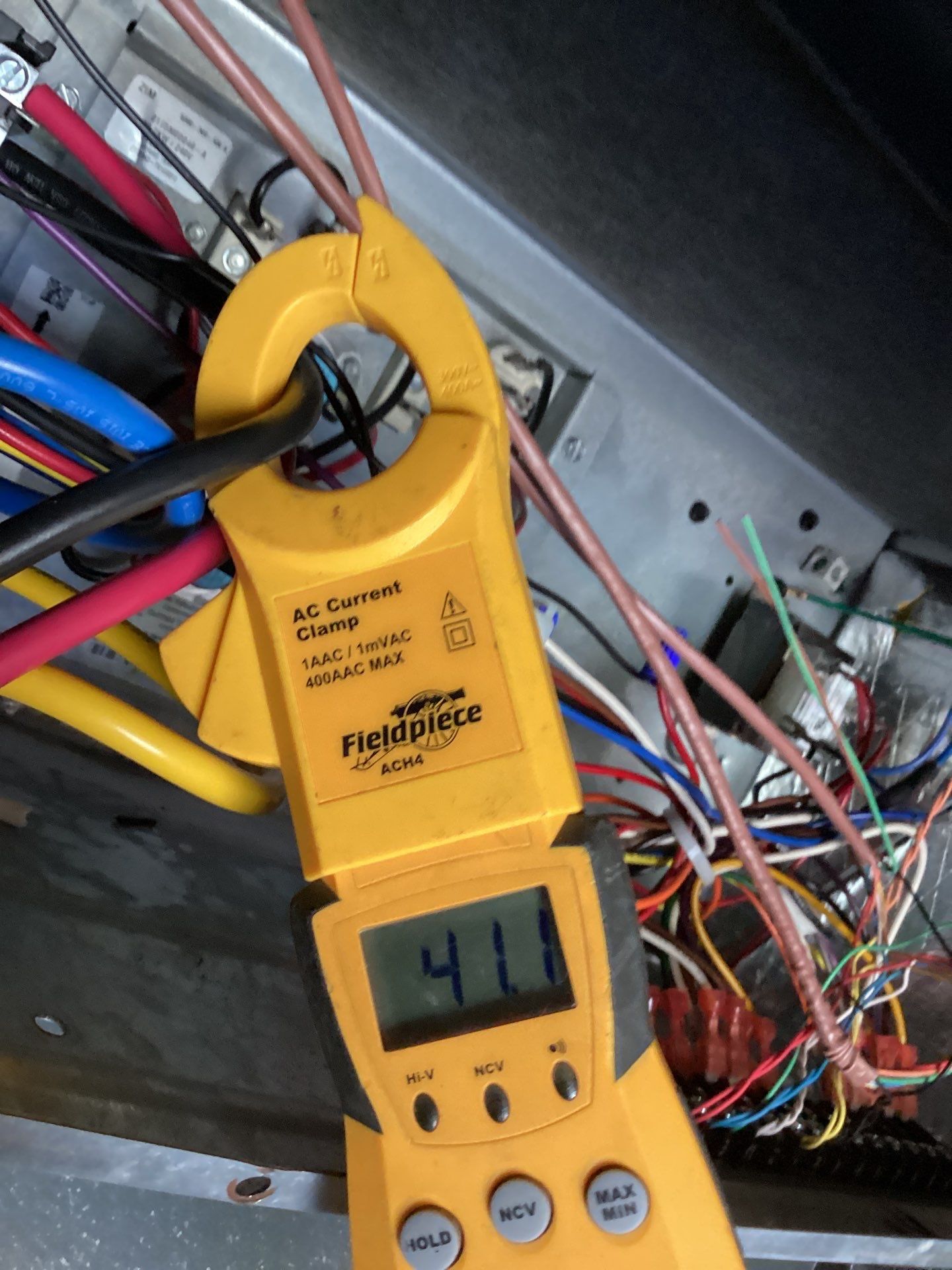 Checking AC currents.