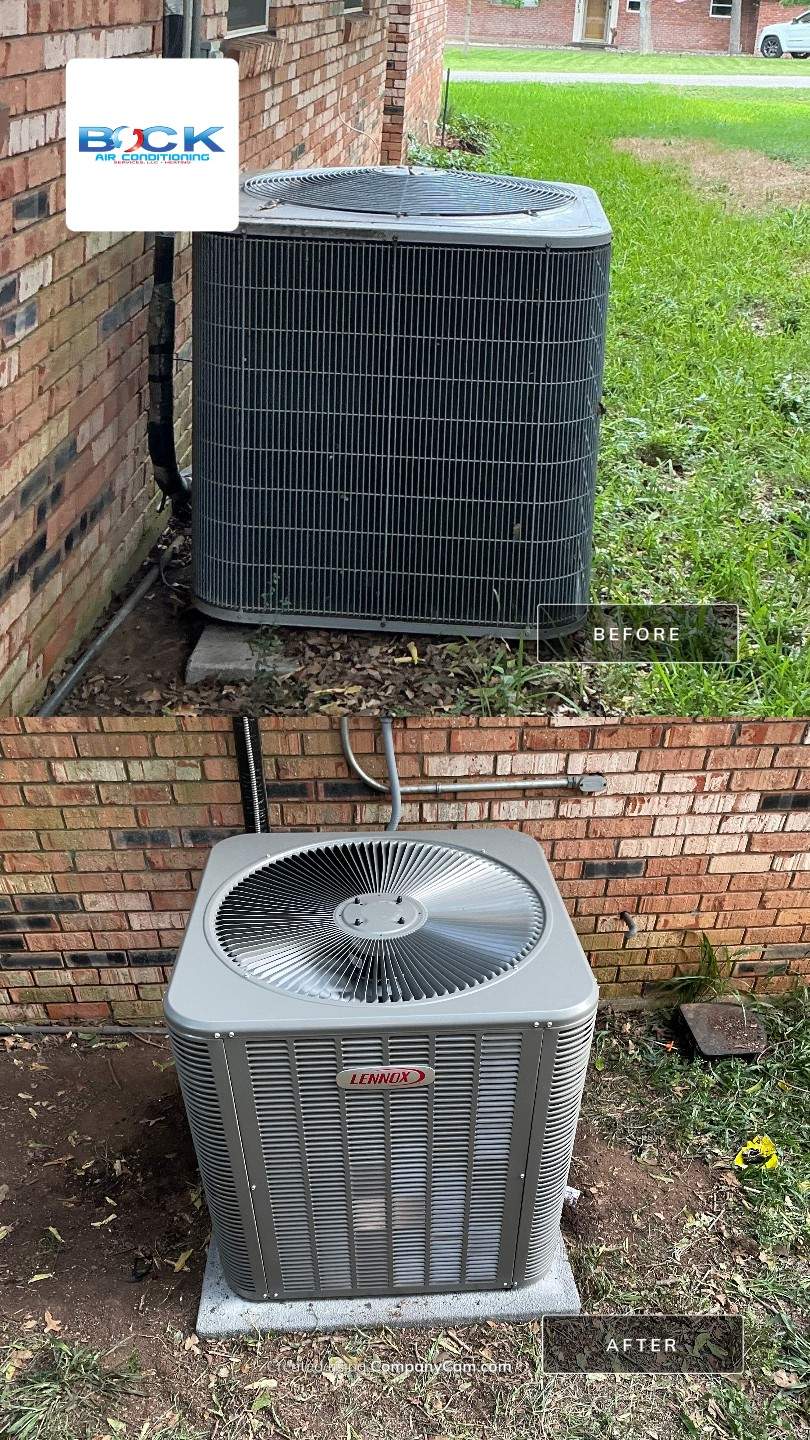 Before and after of condenser.